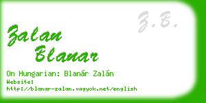 zalan blanar business card
